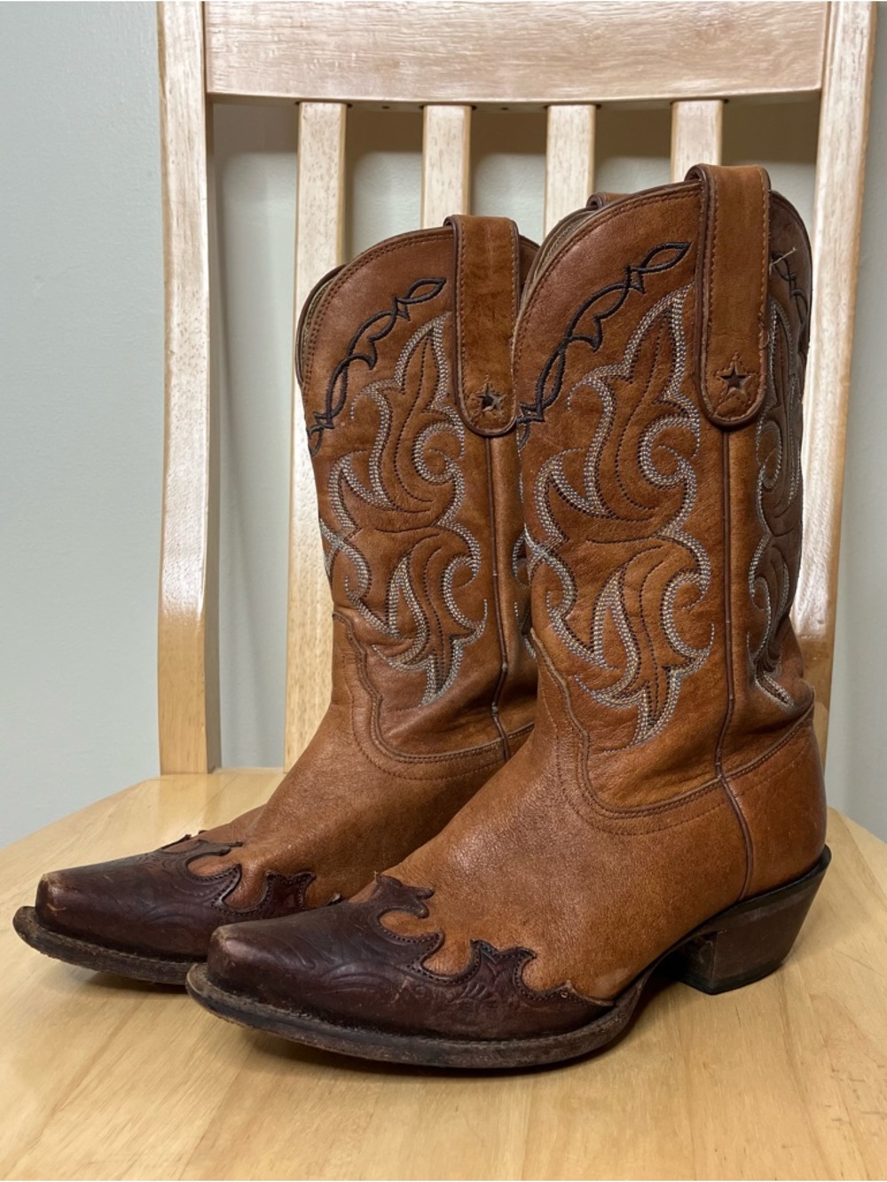 Tony Lama Ladies Vaquero Western Leather Boots 6 (VF6003)